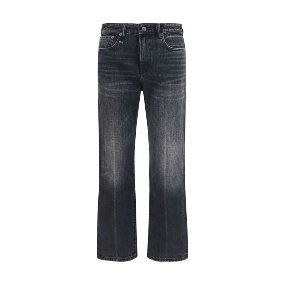 R13 Black Cotton Boyfriend Women's Jeans